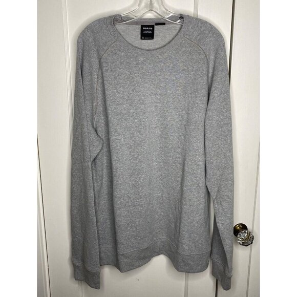 PrAna Cardiff Soft Fleece Crewneck Sweatshirt XLarge Heather Grey MSRP $110 - Picture 2 of 6